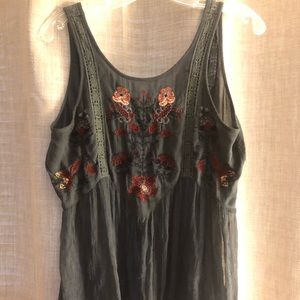 Free People tank sheer bottom